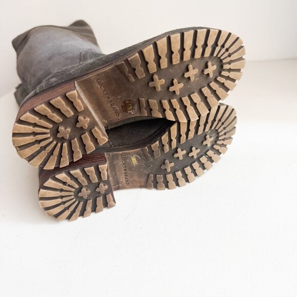 Lucky Brand Grey Suede Tall Boots 5.5 - Picture 5 of 6